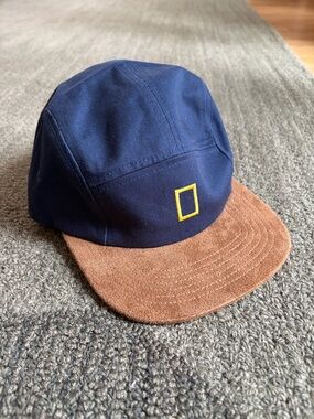 National Geographic x Parks Project Navy and Brown Baseball Flat Cap